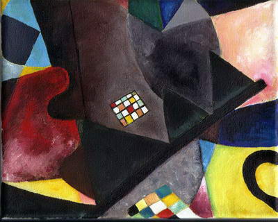 композиция с кубиком-рубиком кандинский
